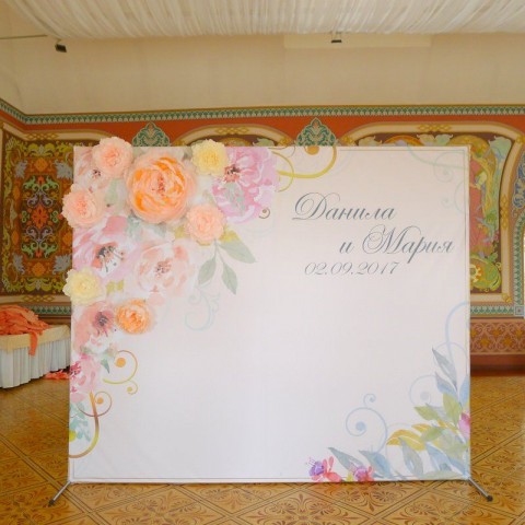 Рекламный плакат «Цветы» , вывеска, баннерная растяжка, баннер «Цветы» 1